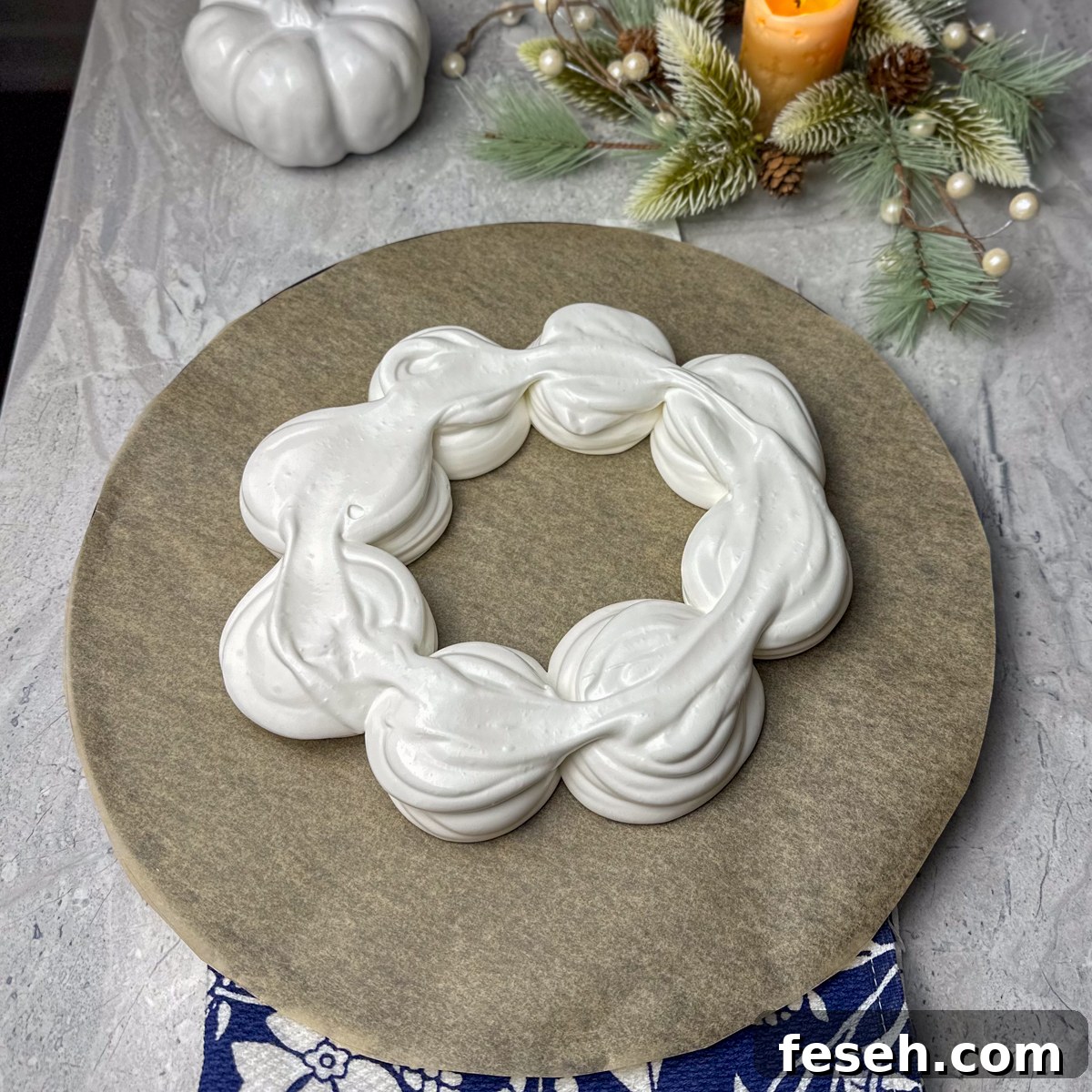 pavlova christmas wreath