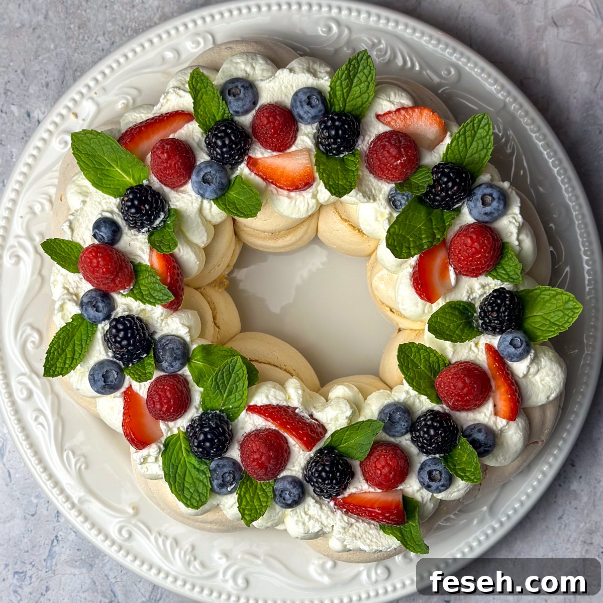 pavlova christmas wreath