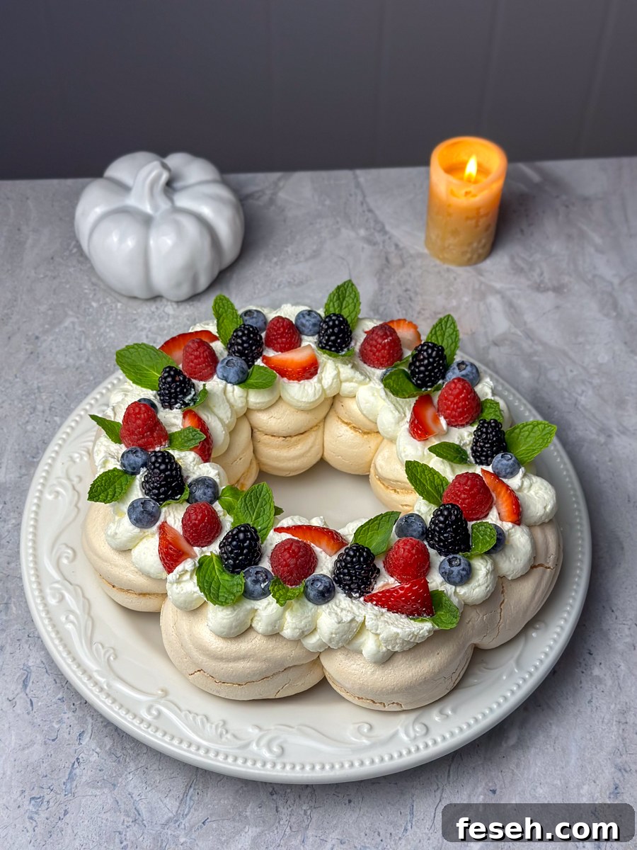pavlova christmas wreath