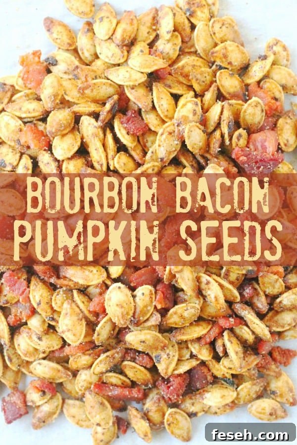 Bourbon Bacon Pumpkin Seeds | Foodtastic Mom #halloween #halloweenrecipes #pumpkin #pumpkinseeds #pumpkinrecipes