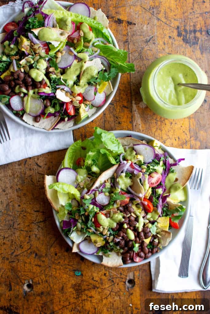 Creamy Avocado Dressing Recipe for Salads and Bowls 2 Two avocados