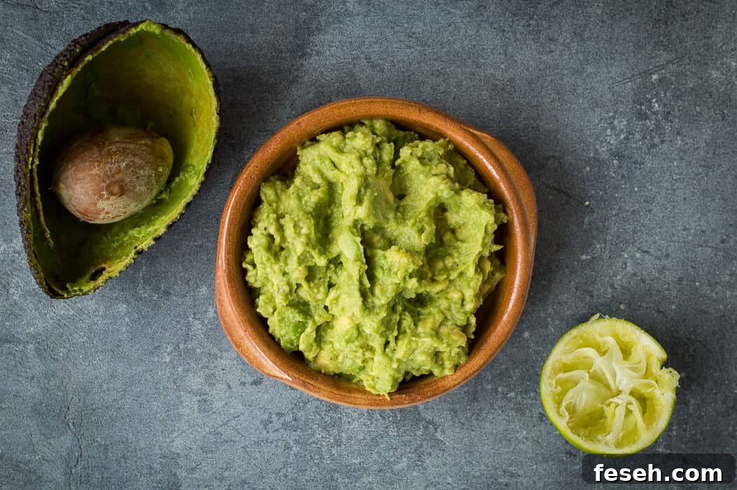 Making the guacamole