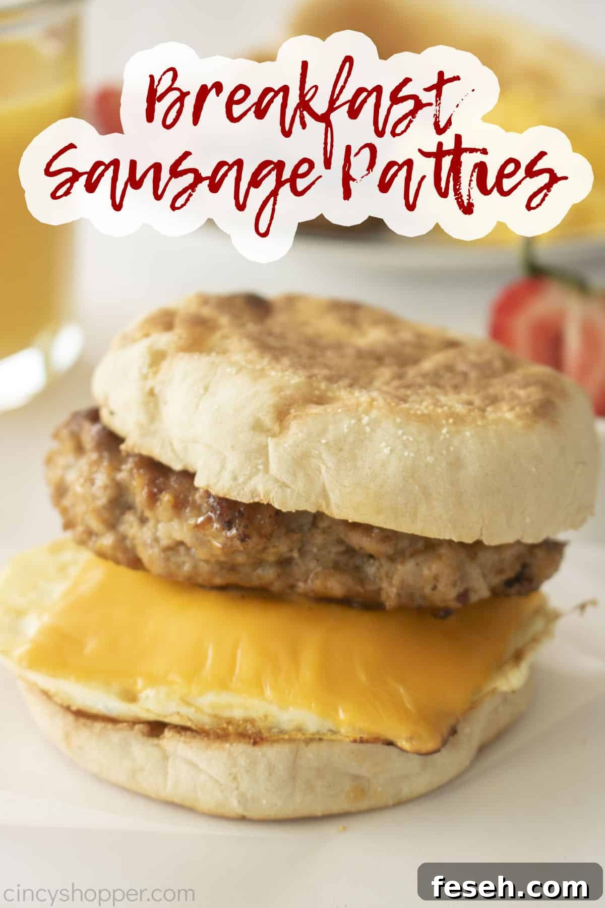 Text on image Breakfast Sausage Patties.