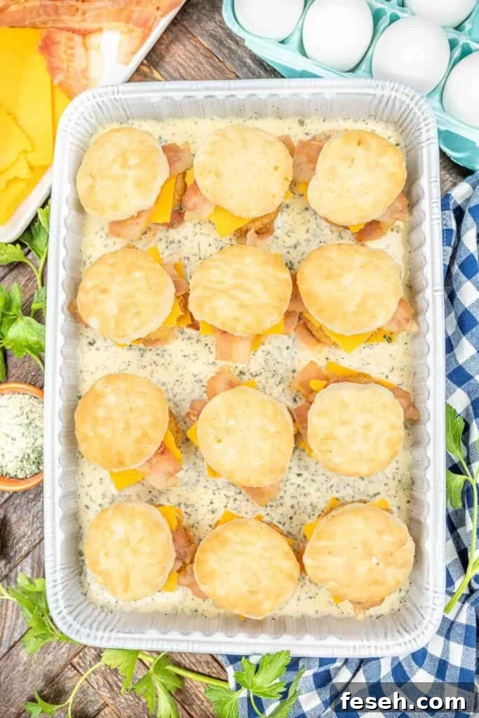 assembling crack chicken biscuit casserole