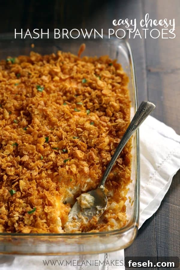 Easy Cheesy Hashbrown Potatoes | Melanie Makes