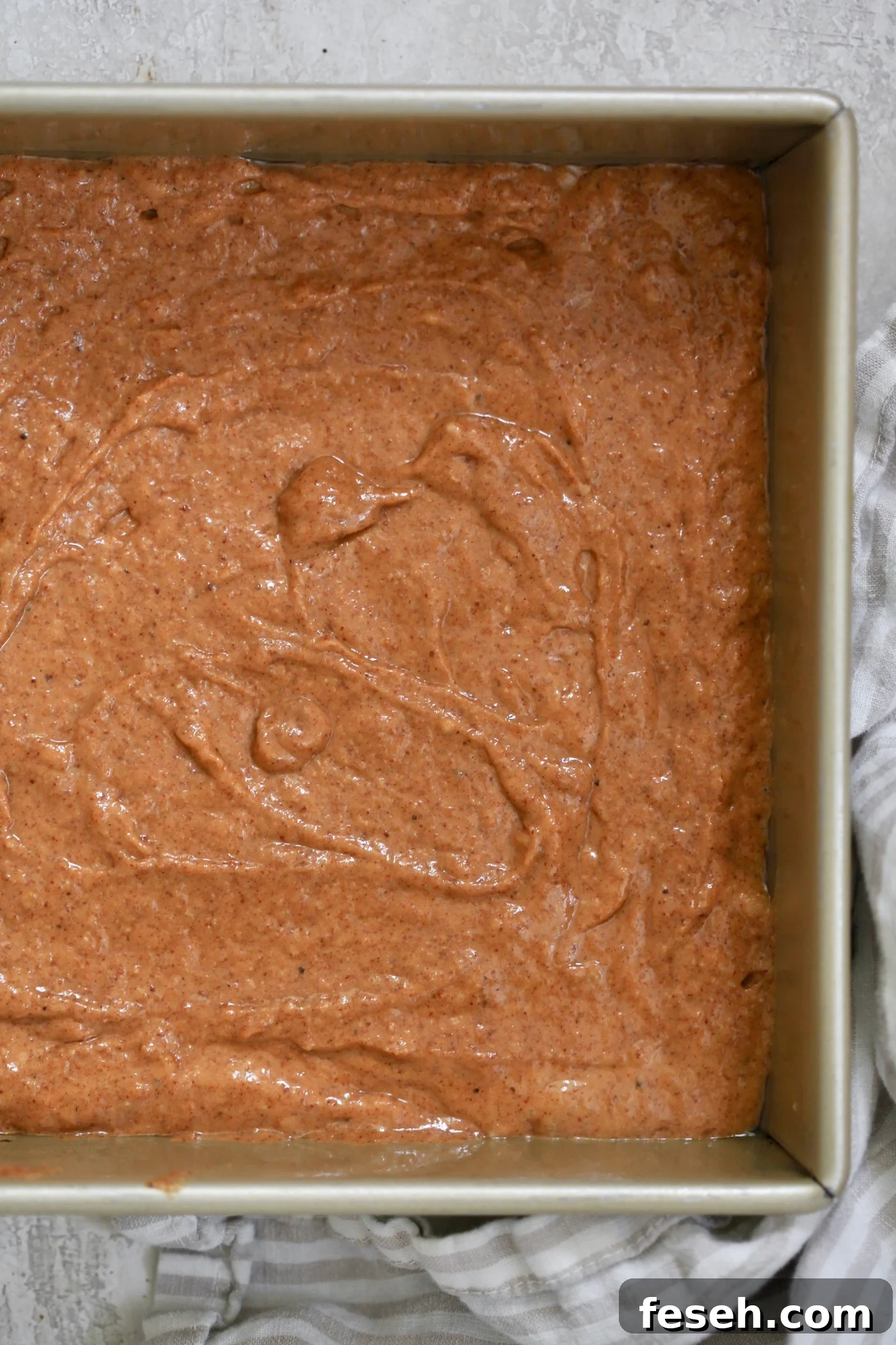 pumpkin batter in baking dish