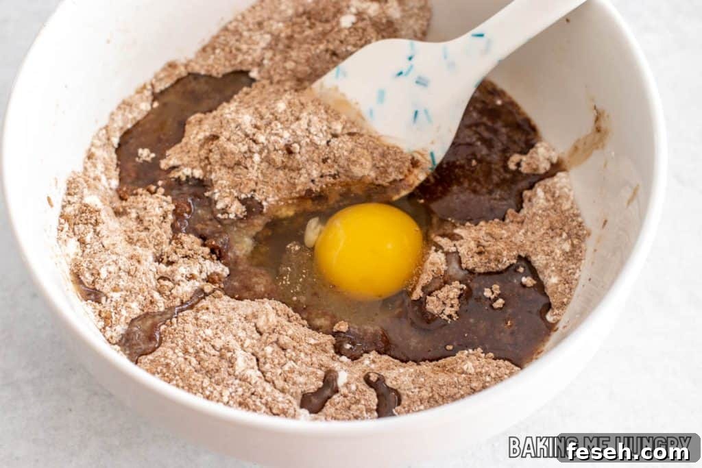 ingredients being mixed in bowl