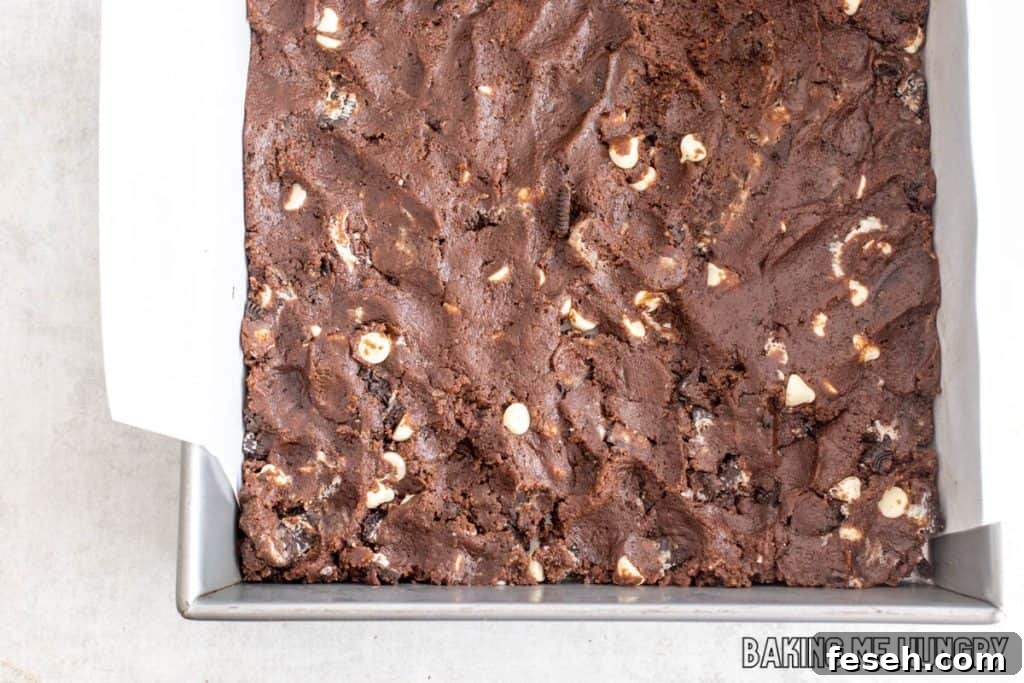 dough spread in pan