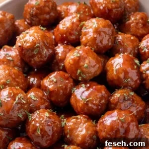 grape jelly meatballs in a bowl.