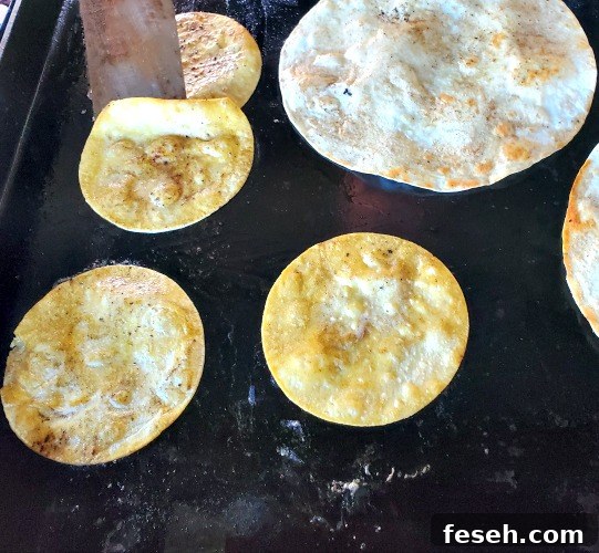 Corn Tortillas On Blackstone