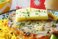 Pineapple Piña Colada Glazed Bone-In Ribeye Pork Chops