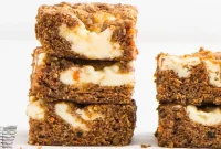 Chewy Carrot Cake Bars with Cream Cheese Frosting