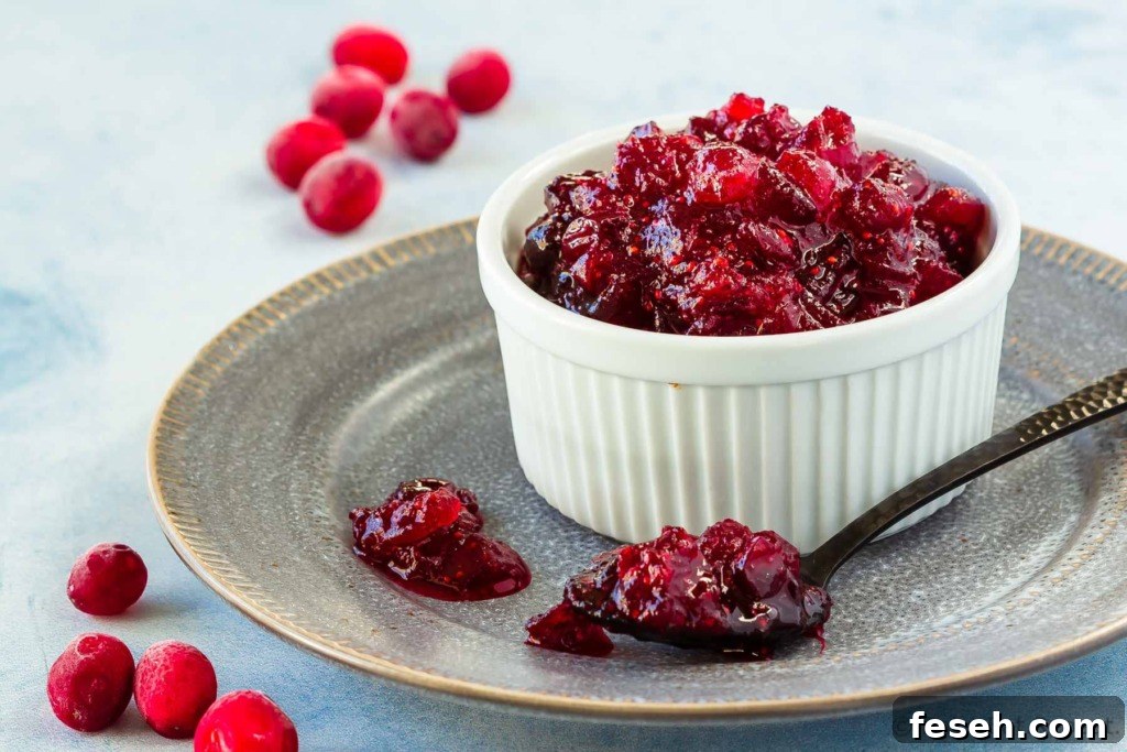 Homemade cranberry sauce