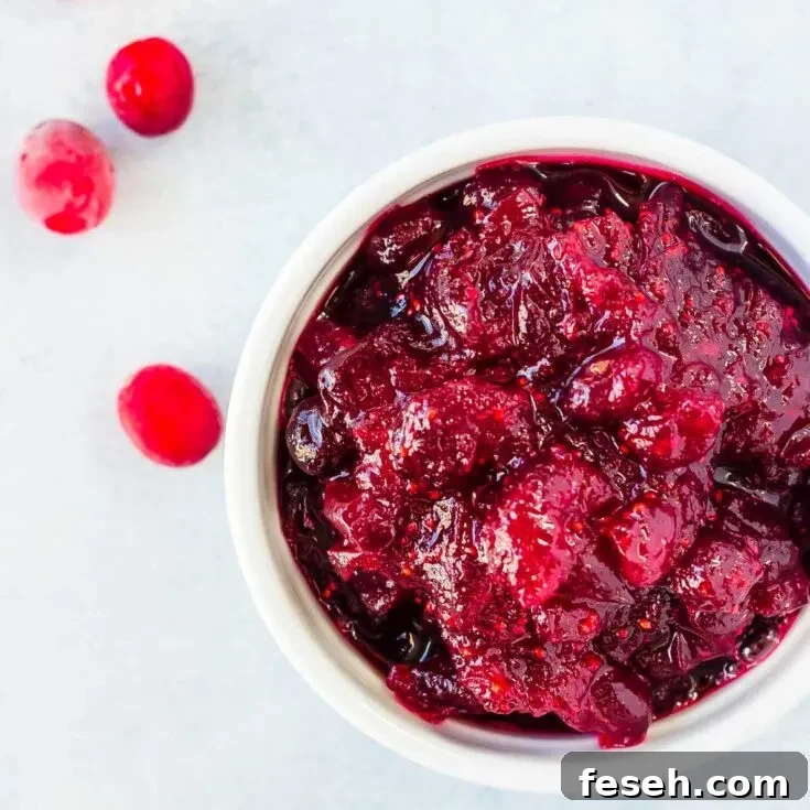 Easy to make, homemade orange cranberry sauce - only ten minutes and 3 ingredients!