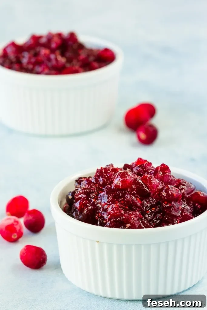 Homemade cranberry sauce