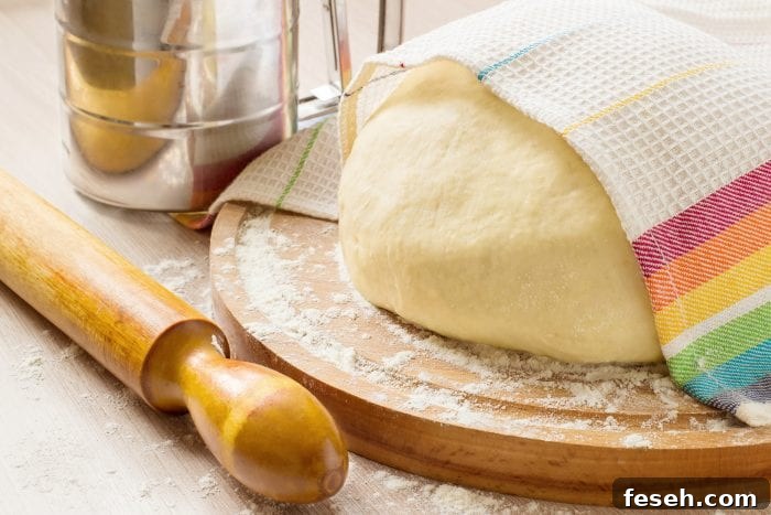 Mixing flour and water for sourdough starter