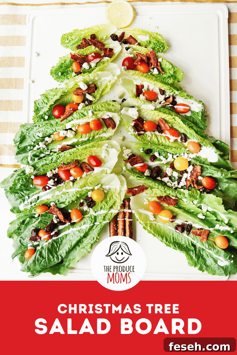 Pinterest Pin Christmas Tree Salad Board