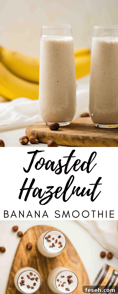 3-Ingredient Toasted Hazelnut Banana Smoothie 11 Toasted hazelnut smoothie recipe