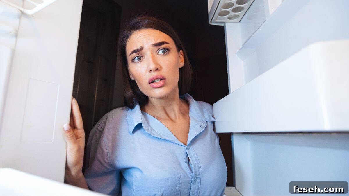 15 Party Snacks Guests Often Dislike (and What to Serve Instead) 2 woman looking worried and hungry in the fridge