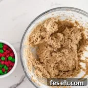 The dry ingredients mixed in.