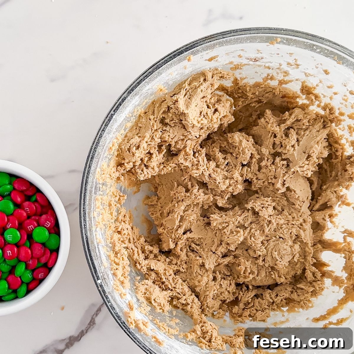 The dry ingredients mixed in.