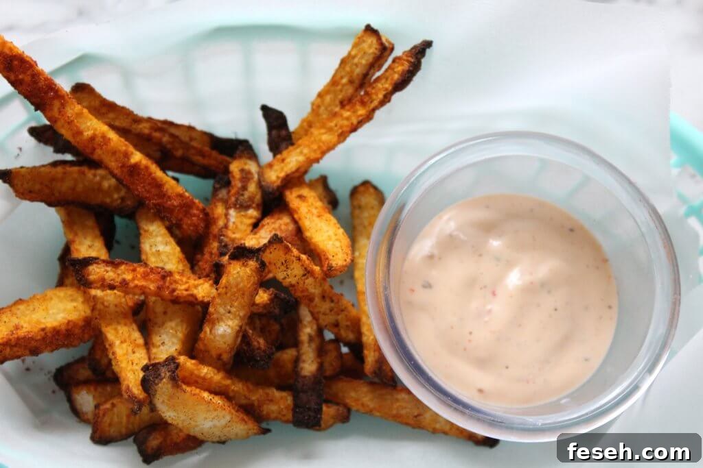 seasoned jicama fries with dip