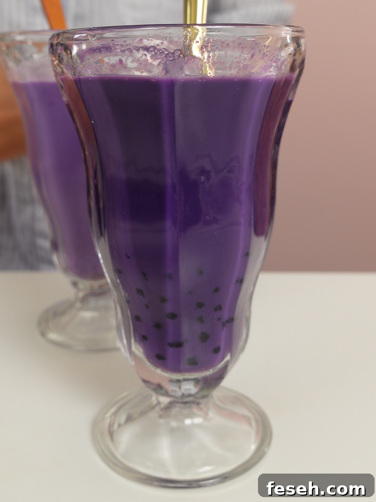 Ube milk tea