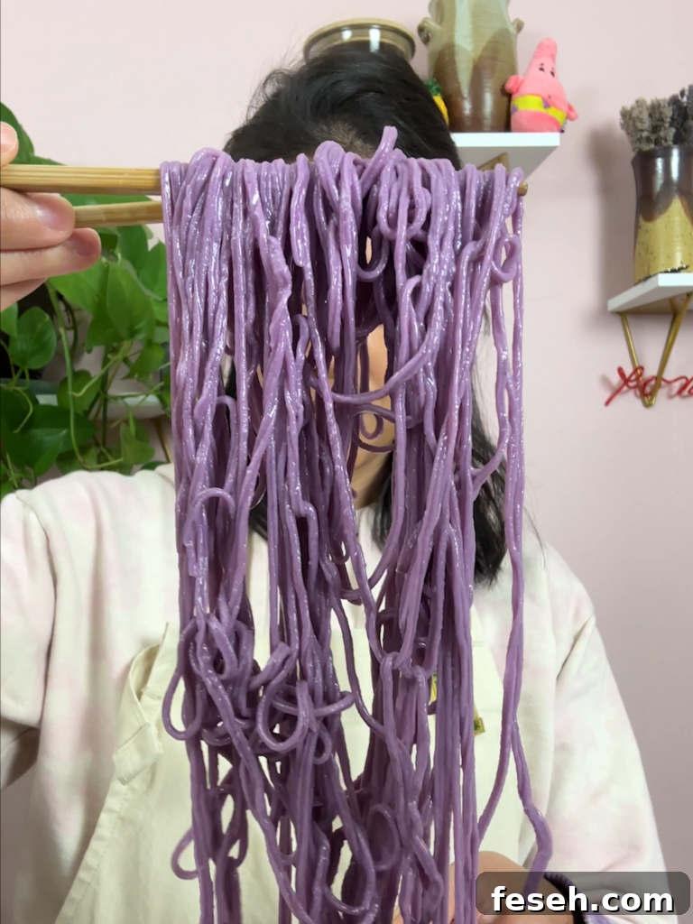 Ube noodles