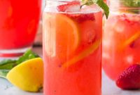 Homemade Mint Strawberry Lemonade