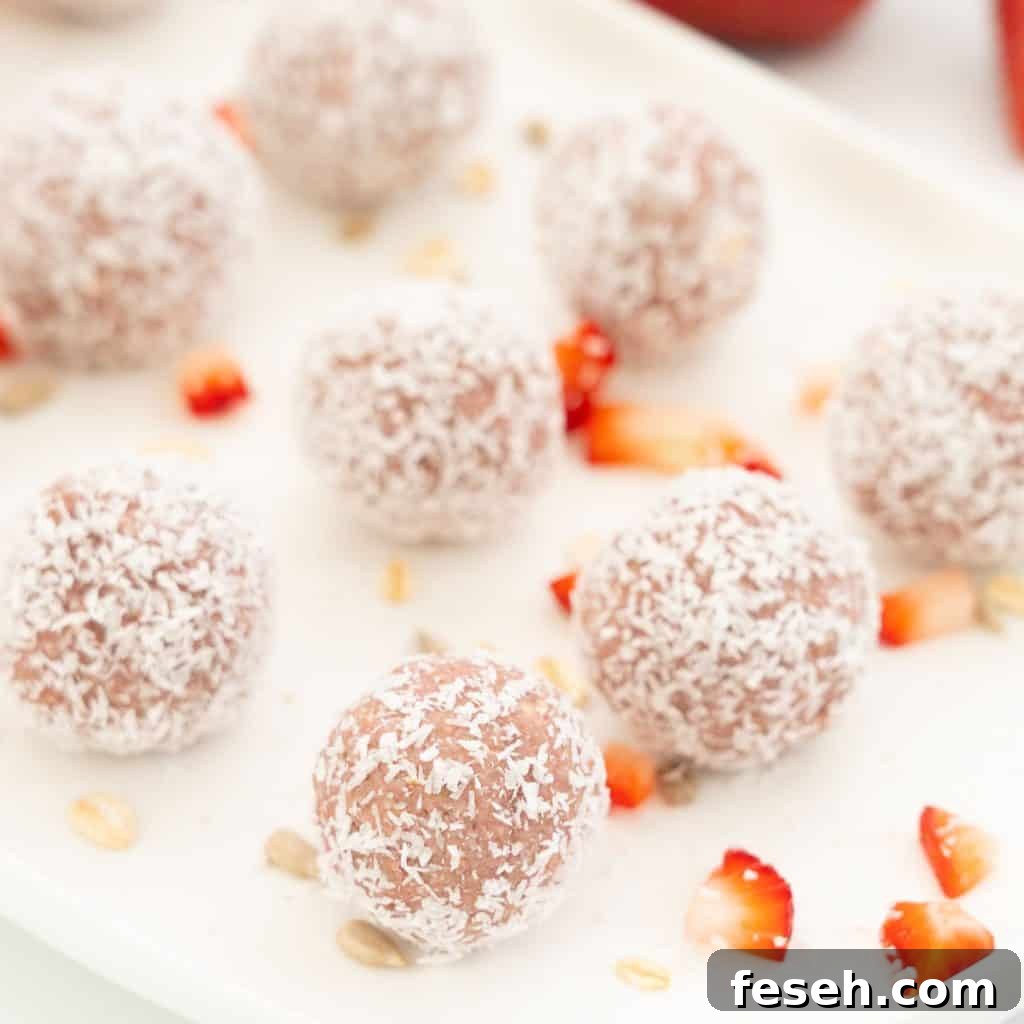 21 High-Energy Snacks to Fuel Your Day 16 strawberry bliss balls