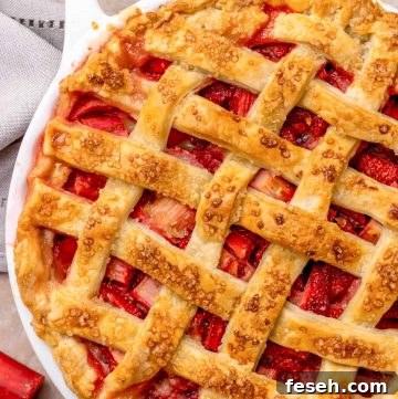 Strawberry Rhubarb Pie Recipe with Buttery Crust 8 Strawberry Rhubarb Pie