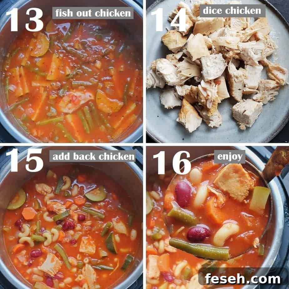 Hearty Chicken Minestrone Soup with Vegetables 8 quick chicken minestrone soup is ready in instant pot
