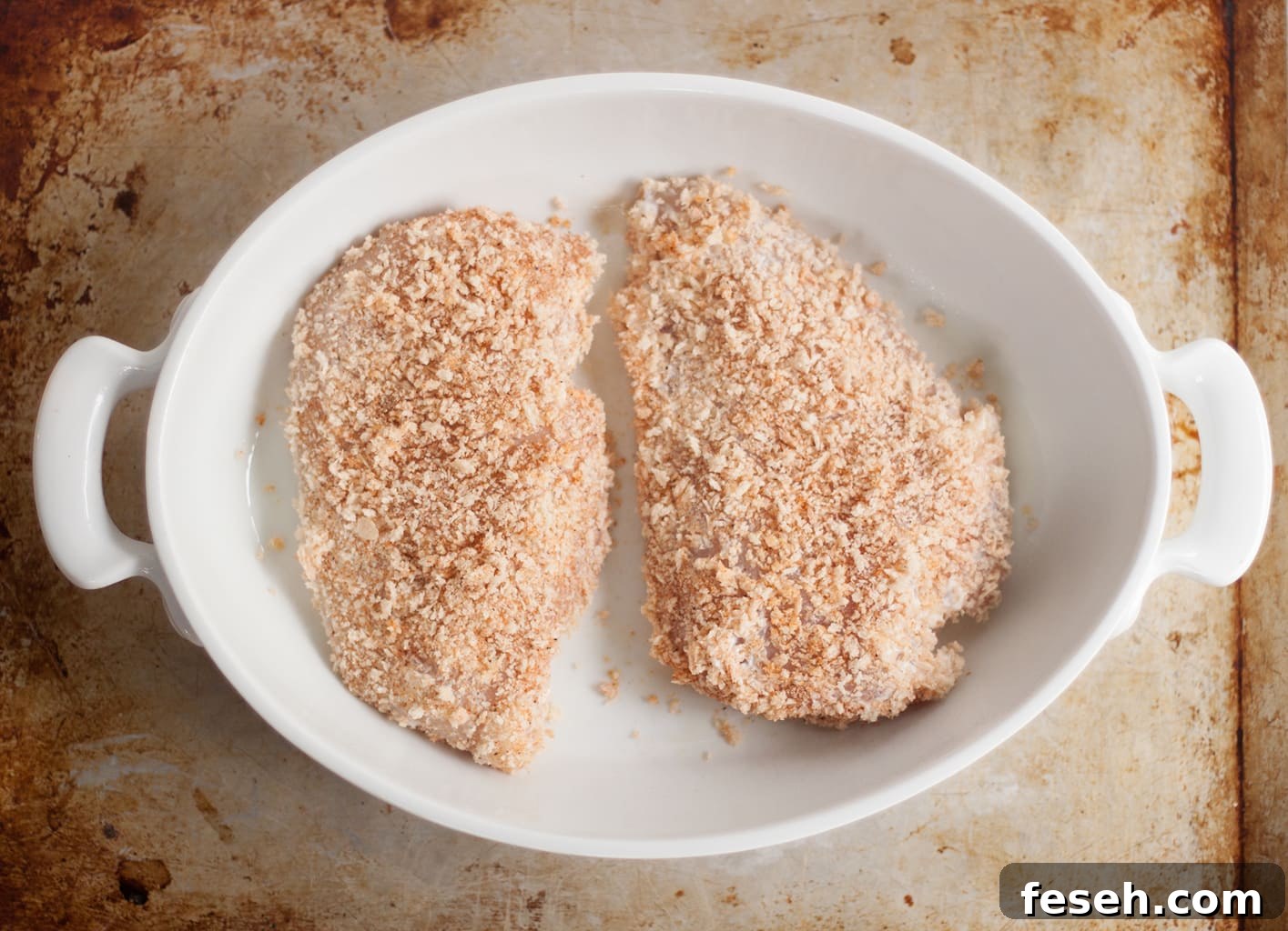 Crispy Oven-Baked Chicken Breasts Recipe 5 Easy Oven Baked Chicken Breast is super crunchy, super easy, and an amazing weeknight dinner for your family