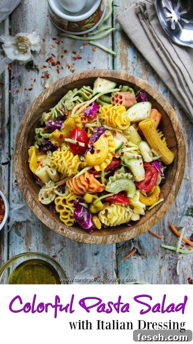 Vibrant Pasta Salad with Zesty Italian Dressing 4 Colorful Pasta Salad with Italian Dressing Recipe