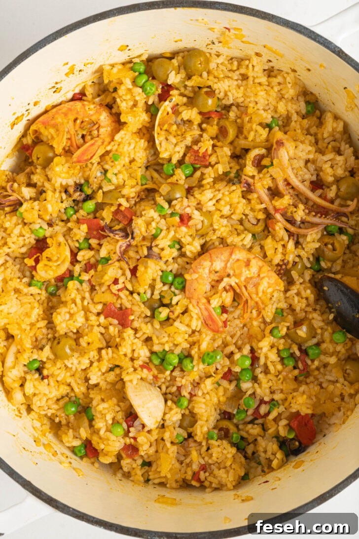 Puerto Rican Arroz con Mariscos Recipe - Authentic Seafood Rice 9 A pot of Puerto Rican seafood rice.