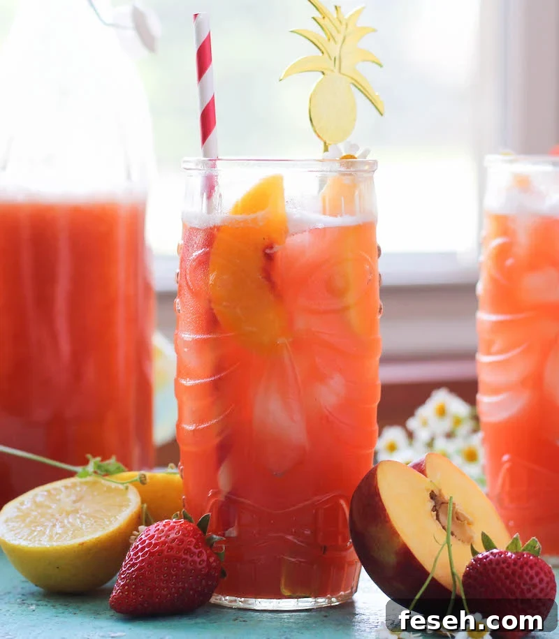 25 Easter Sunday Menu Ideas to Impress Your Guests 25 PaleOMG Strawberry Peach Lemonade