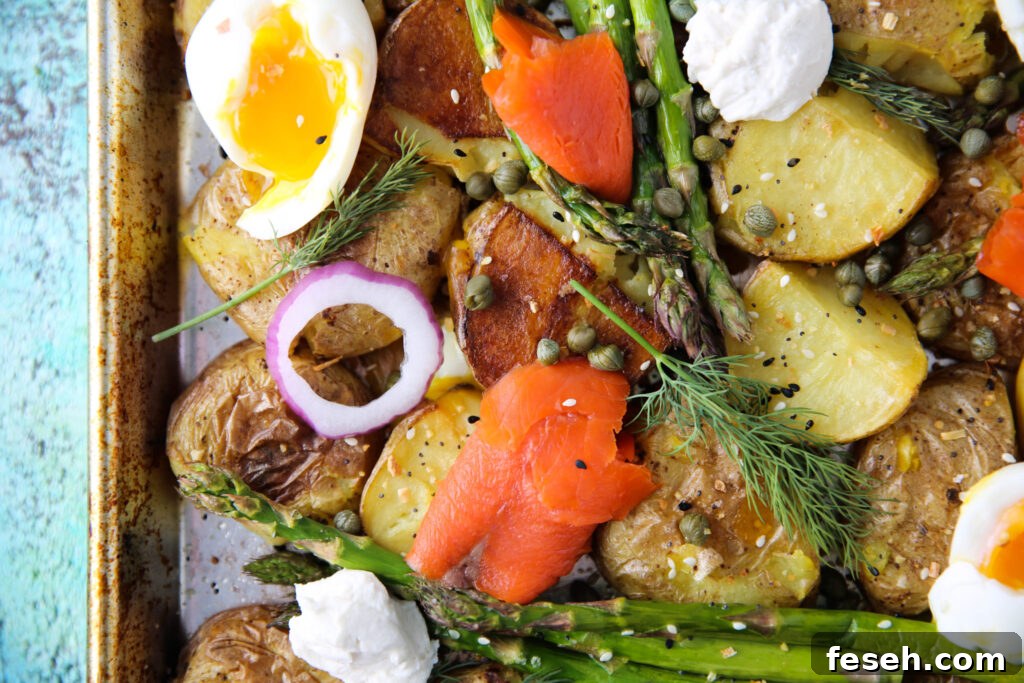 25 Easter Sunday Menu Ideas to Impress Your Guests 7 PaleOMG Lox & Cream Cheese Sheet Pan Breakfast