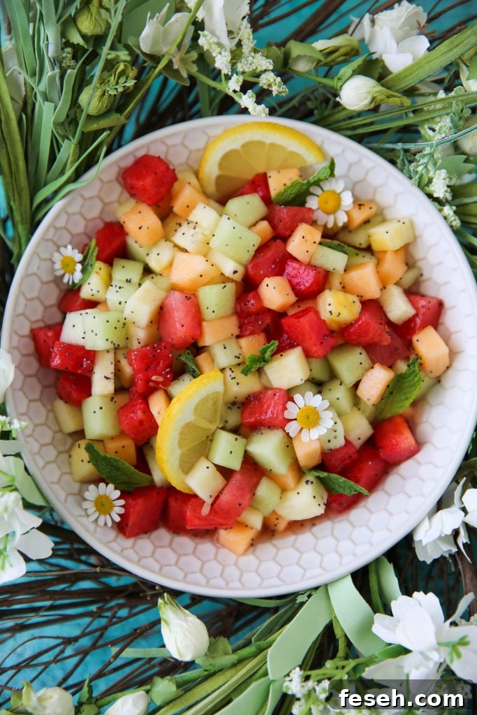 25 Easter Sunday Menu Ideas to Impress Your Guests 9 PaleOMG Lemon Poppyseed Fruit Salad