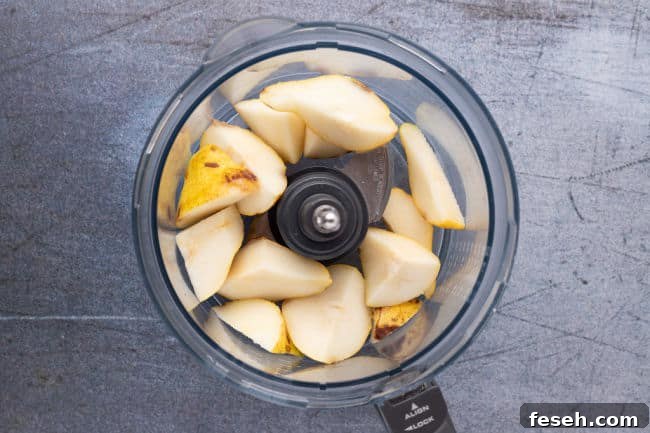 No Added Sugar Blueberry Pie Bars Recipe 5 Pears in a food processor.